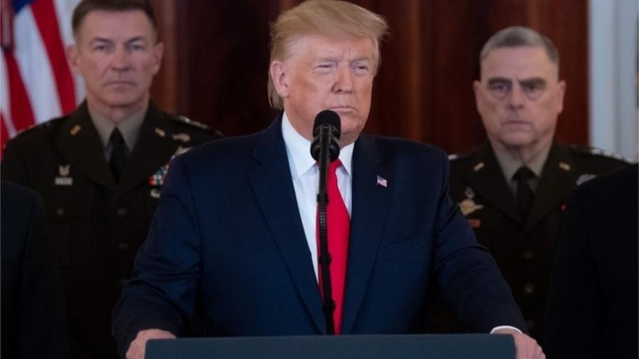 Presidente americano discursou no dia seguinte aos ataques dos iranianos contra bases que abrigam tropas dos EUA no Iraque - AFP