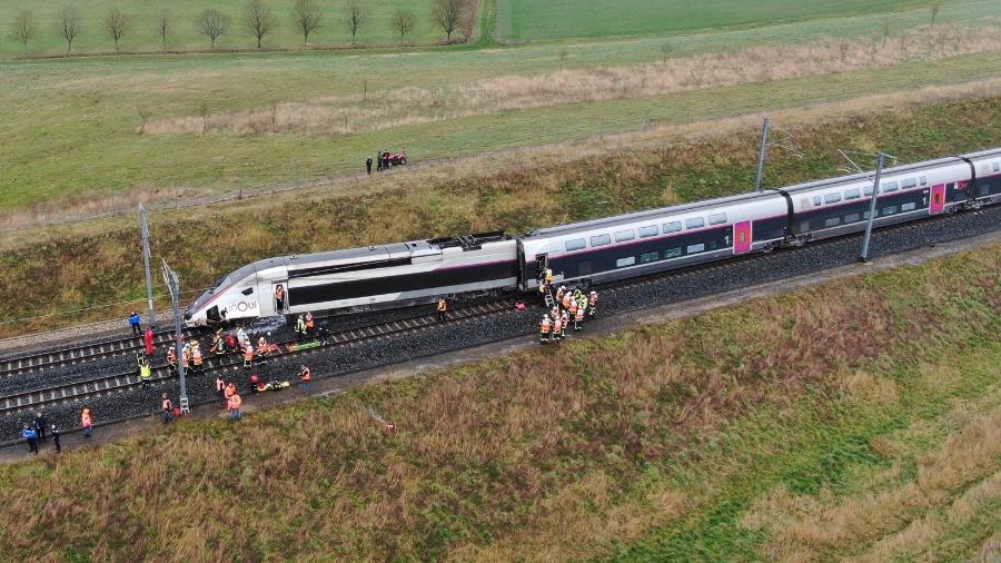 Trem de alta velocidade descarrilhou em Ingenheim, na França - Reuters