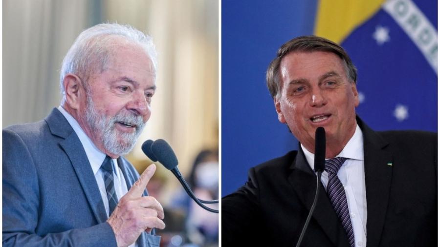 Luiz Inácio Lula da Silva (PT) e Jair Bolsonaro (PL) - Ricardo Stuckert e Reuters