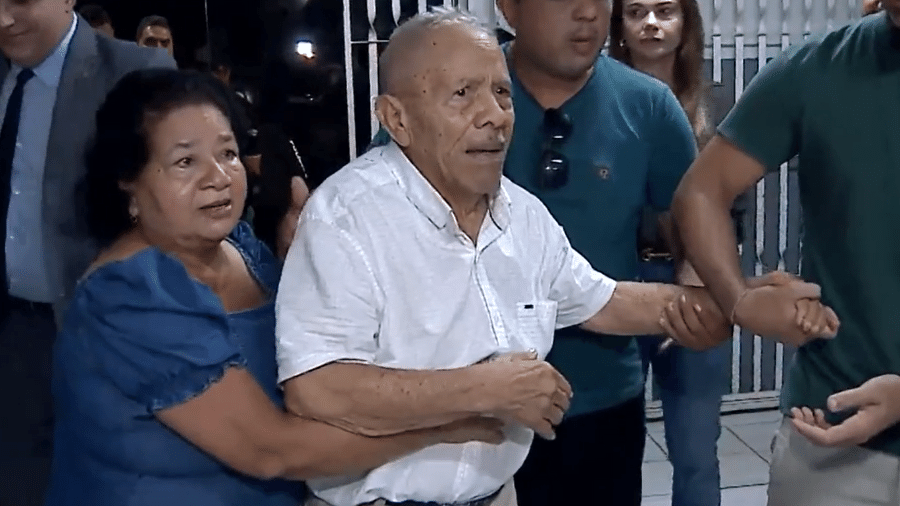 O promotor aposentado Raimundo Reis, de 85 anos, foi resgatado no Maranhão - Reprodução/Rede Mirante Maranhão/TV Globo