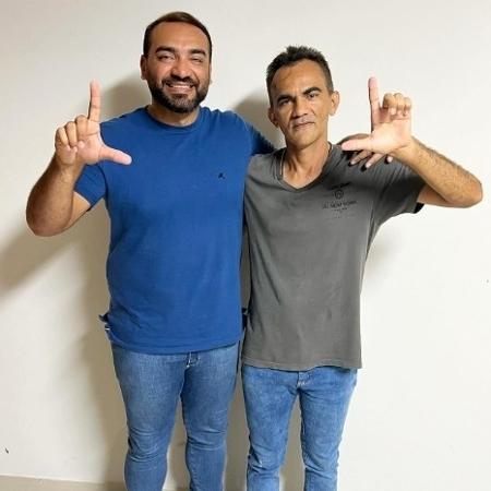 Jan de Manoel da Lenha em postagem com o pré-candidato a vereador petista Ismael da Silva 