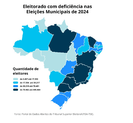 Eleitorado com deficiência, por estado