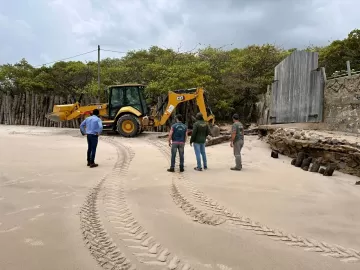 Muro de 576 metros que restringe acesso à praia em Pernambuco é demolido