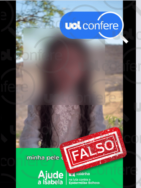 20.mai.2025 - Falsa campanha usa criança com doença rara para aplicar golpe 20.mai.2025 - Falsa campanha usa criança com doença rara para aplicar golpe
