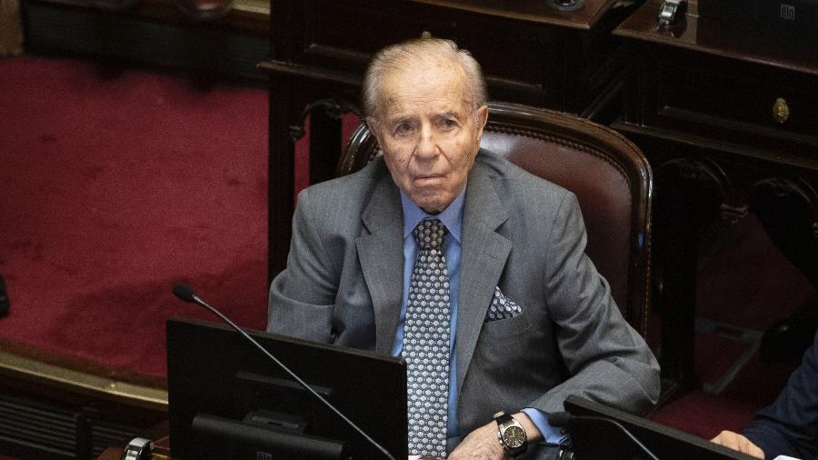 Carlos Menem, ex-presidente da Argentina, estava internado e recebeu alta - Matí­as Baglietto/NurPhoto via Getty Images