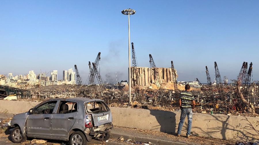 Subiu para 171 o número de pessoas que morreram devido à explosão ocorrida no porto de Beirute - REUTERS/Issam Abdallah