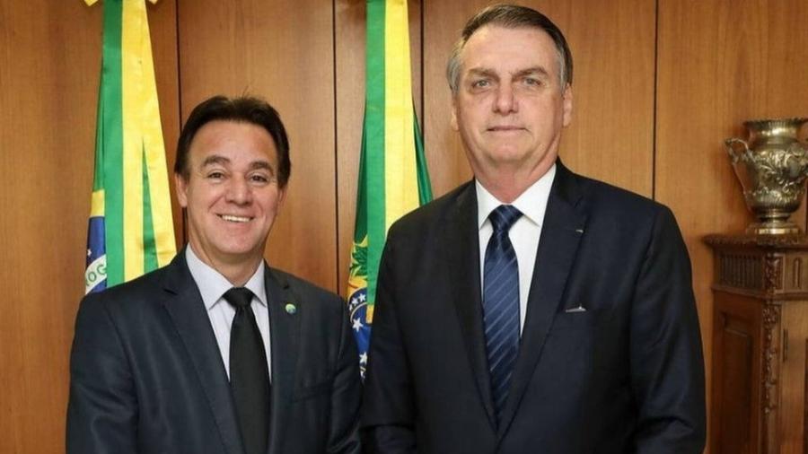 Presidente do Patriota Adilson Barroso e presidente Jair Bolsonaro; partido mudou de nome em 2018 a pedido do então deputado federal, diz Barroso - Marcos Corrêa/PR