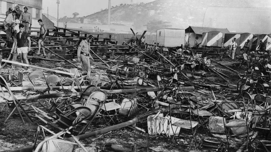 A tragédia ocorrida há 60 anos na cidade de Niterói é considerada o maior incêndio do Brasil. - Reprodução/Revista Flagrante/Jorge Peter/