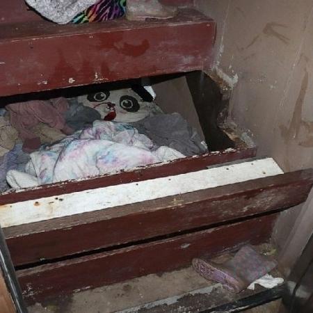 Criança era escondida pelos sequestradores embaixo dos degraus de escada para driblar investigadores. - Divulgação/Saugerties Police Dept.