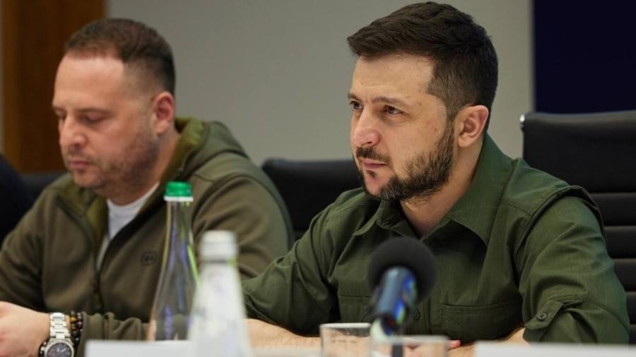 Presidente da Ucrânia, Volodymyr Zelensky, afirmou que 87 pessoas morreram em um ataque russo no dia 17 de maio - Reprodução/Telegram/Volodymyr Zelensky