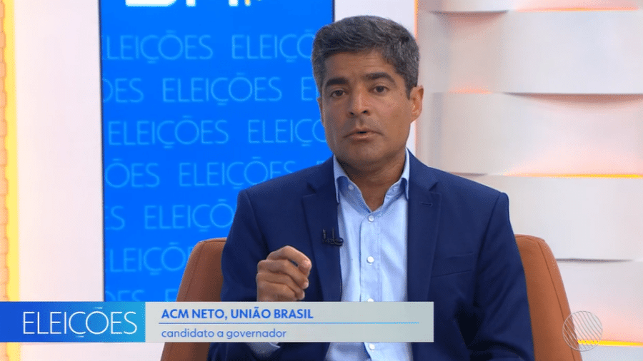 Ex-prefeito de Salvador ACM Neto (União Brasil) é candidato ao governo da Bahia - Reprodução/TV Globo
