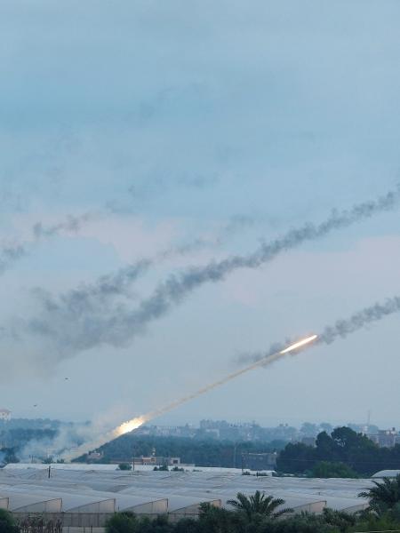 Foguetes disparados pelo Hamas atingiram Israel