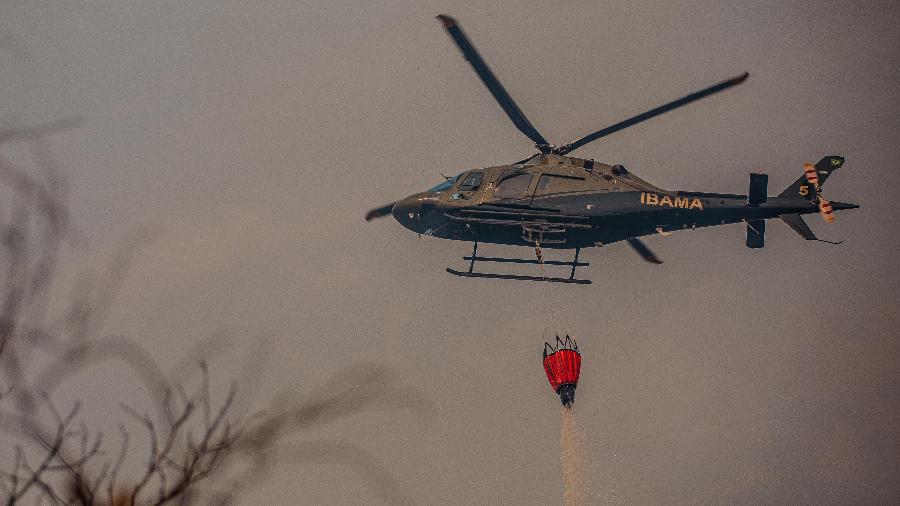 Combate ao incêndio no Pantanal - Augusto Dauster - Prevfogo/Ibama