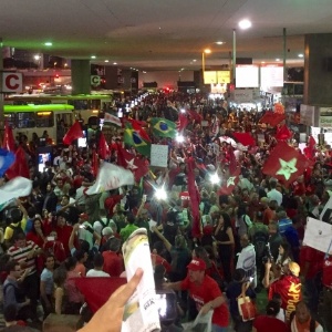Manifestação em Brasília (DF) se encerra na rodoviária - CUT/Reprodução Facebook