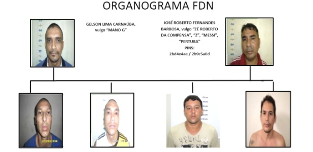 Organograma da cúpula da FDN - Divulgação - Divulgação