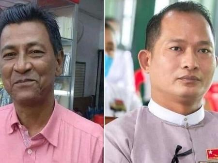 Khin Maung Latt (esq.) e Zaw Myat Lynn (dir.) morreram no início de março - BBC