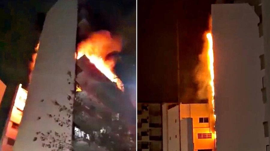Incêndio atinge prédio em Buenos Aires, Argentina - Reprodução/Redes Sociais