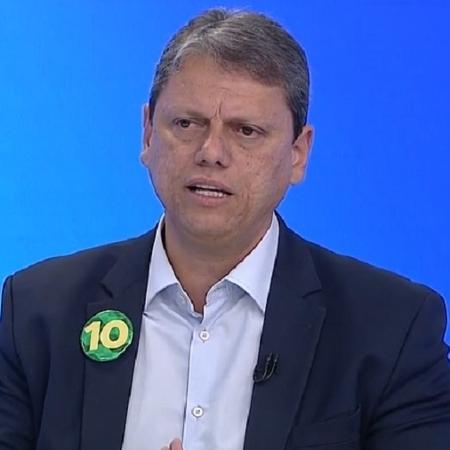 Tarcísio de Freitas (Republicanos), candidato ao governo de São Paulo - Reprodução/TV Globo