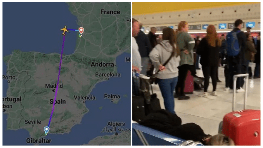 Alguns passageiros tiveram que permanecer no aeroporto e só embarcaram em um voo para a Inglaterra no dia seguinte