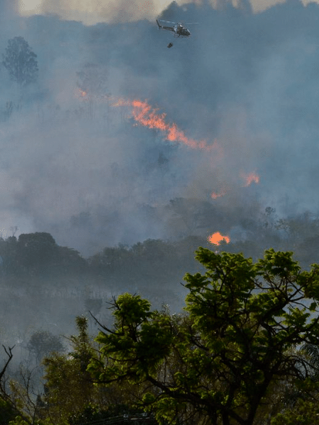 Bombeiros combatem incêndio em Mato Grosso