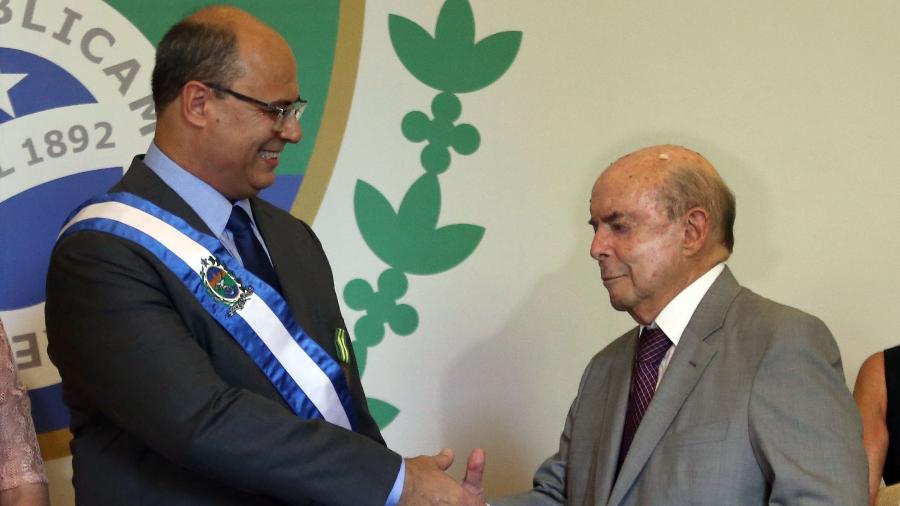 Governador Wilson Witzel recebeu a faixa do ex-governador em exercício, Francisco Dornelles, no Palácio Guanabara - Fábio Motta/Estadão Conteúdo