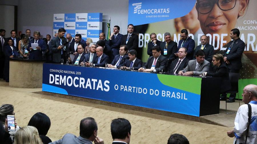 30.mai.2019 - Convenção Nacional do partido Democratas, em Brasília - Fátima Meira/FUTURA PRESS/ESTADÃO CONTEÚDO
