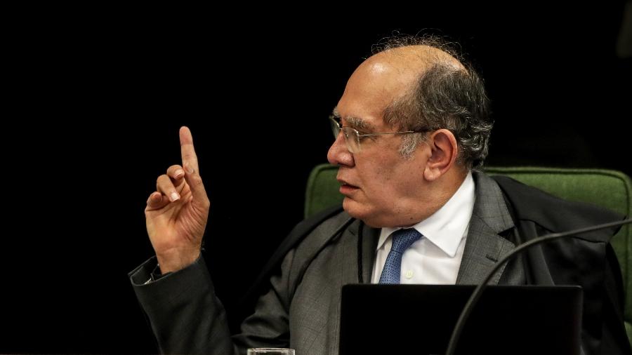 25.jun.2019 - O ministro Gilmar Mendes durante sessão da Segunda Turma do Supremo Tribunal Federal, em Brasília - Gabriela Biló/Estadão Conteúdo