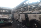 Cinco ônibus e um caminhão pegam fogo em garagem de Belo Horizonte - Corpo de Bombeiros Militar de MG/Divulgação