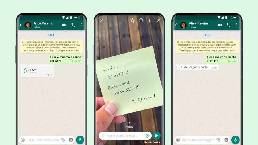 WhatsApp: visualização única - Divulgação/WhatsApp