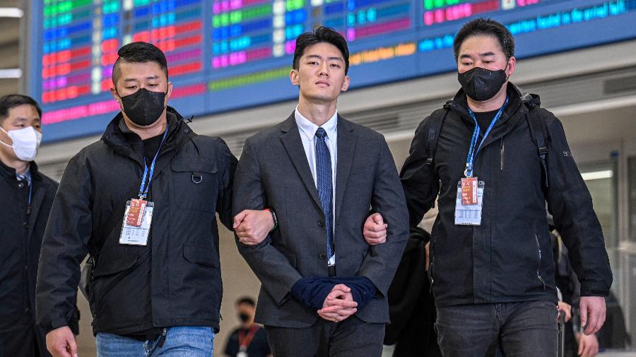 Chun Woo, 27, neto de Chun Doo-hwan, atraiu ampla cobertura da imprensa na Coreia do Sul por uma série de acusações sobre sua família. - Yonhap / AFP
