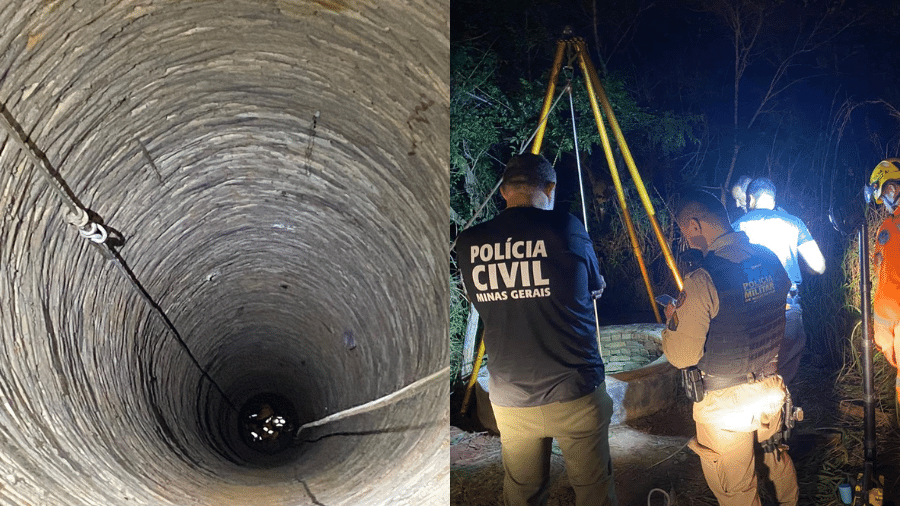 O corpo foi encontrado em uma cisterna com 45 metros de profundidade em Minas Gerais