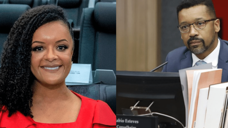 Os juízes Franciele Pereira e Francisco Esteves