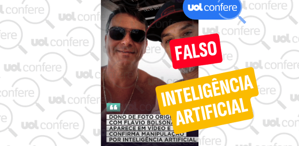 Imagem de Flávio ao lado de apoiador é IA; foto com Sicário é verdadeira | Flipboard