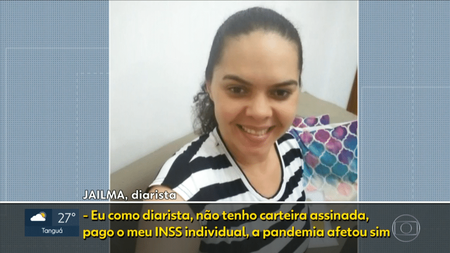 Jailma Alves dos Santos Barreto, diarista, 33, é formada em História pela Universidade do Estado do Rio de Janeiro (UERJ) - Reprodução/TV Globo