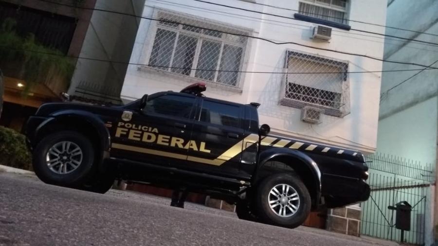 Carro da PF no bairro do Leblon, no Rio de Janeiro, onde agentes realizaram a operação Fiat Lux - Divulgação/Polícia Federal