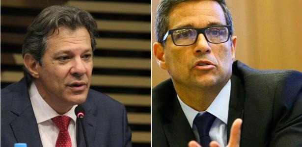 O ministro da Fazenda, Fernando Haddad, e o presidente do BC, Roberto Campos Neto