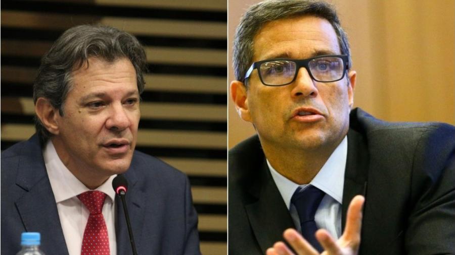 O ministro da Fazenda, Fernando Haddad (esq.), e o presidente do Banco Central, Roberto Campos Neto - Agência Brasil