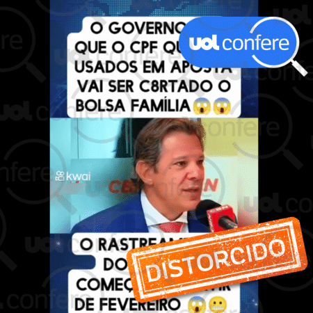 28.jan.2025 - Haddad não disse que vai cortar Bolsa Família de apostadores