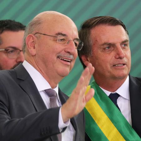 1º.jan.2018 - O presidente da República, Jair Bolsonaro e o agora ex-ministro da Cidadania, Osmar Terra - Fátima Meira/Futura Press/Futura Press/Estadão Conteúdo