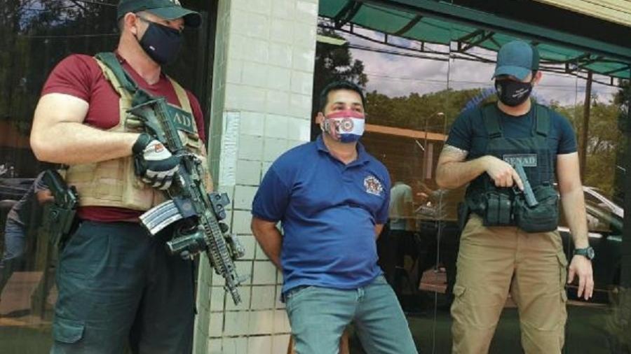 PF e Paraguai prendem Pedro César Prieto, acusado de traficar armas para o Comando Vermelho - Divulgação/Senad