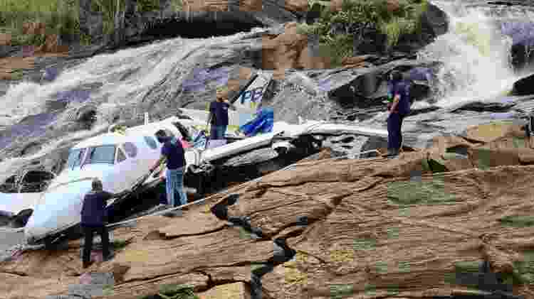 Destroços de avião que levava cantora Marília Mendonça - Reprodução/FAB - Reprodução/FAB