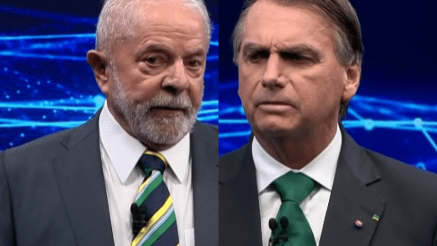 Lula e Bolsonaro no debate UOL - UOL