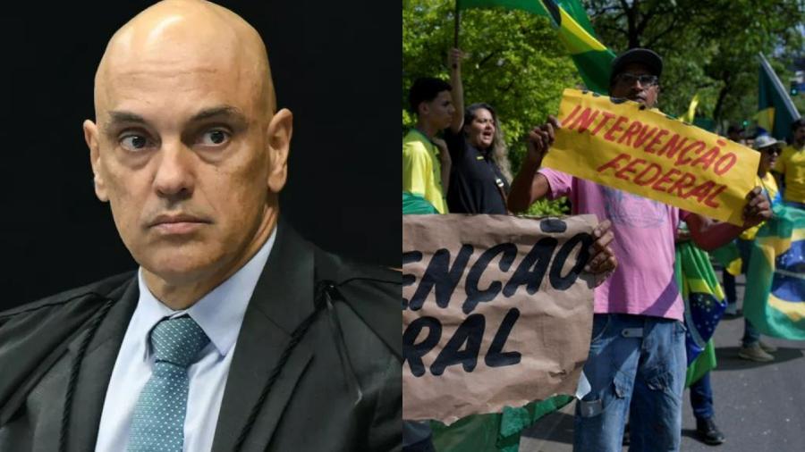 Moraes foi alvo de comentários golpistas de desembargador do DF que defende bloqueios em estradas - Reprodução
