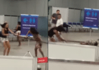 Mulheres brigam com pedaço de pau e pontapés no aeroporto de São Luís; veja - Reprodução/Redes sociais