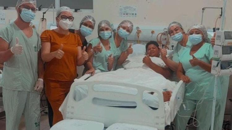 Agora, Maycon está na enfermaria do Novo Hospital Regional de Picos