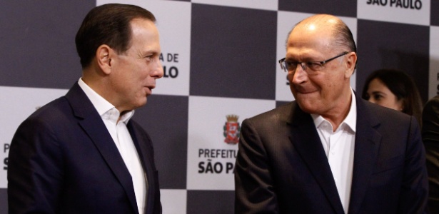 O governador de São Paulo, Geraldo Alckmin, com o prefeito da capital, João Doria