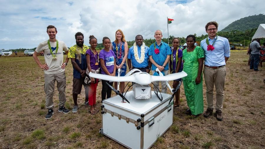 Drone usado pela Unicef para distribuir vacinas em Vanuatu - Unicef Pacific