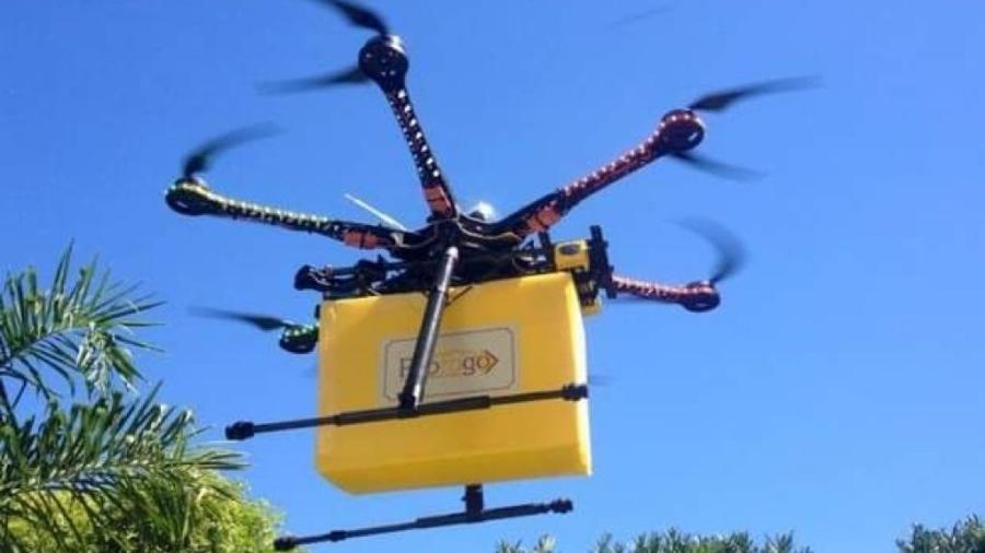 Drone da Pão to Go voando pelos céus de São Carlos (SP) - Divulgação