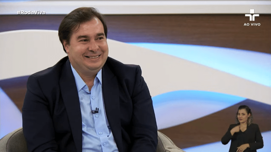 O presidente da Câmara, Rodrigo Maia (DEM), em entrevista ao Roda Viva - Reprodução/TV Cultura