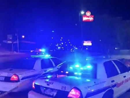 Carros da polícia atendem a chamado após ataque a tiros em Shreveport, Louisiana (EUA) - via REUTERS